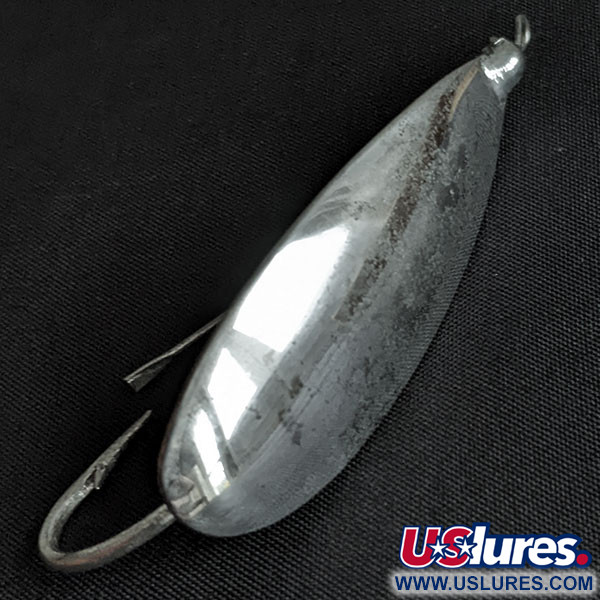 Vintage Johnson Silver Minnow, 2/5oz silver fishing spoon #19877