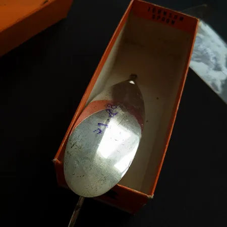 Johnson Silver Minnow 1410 (1950s), 1oz silver fishing spoon #19878