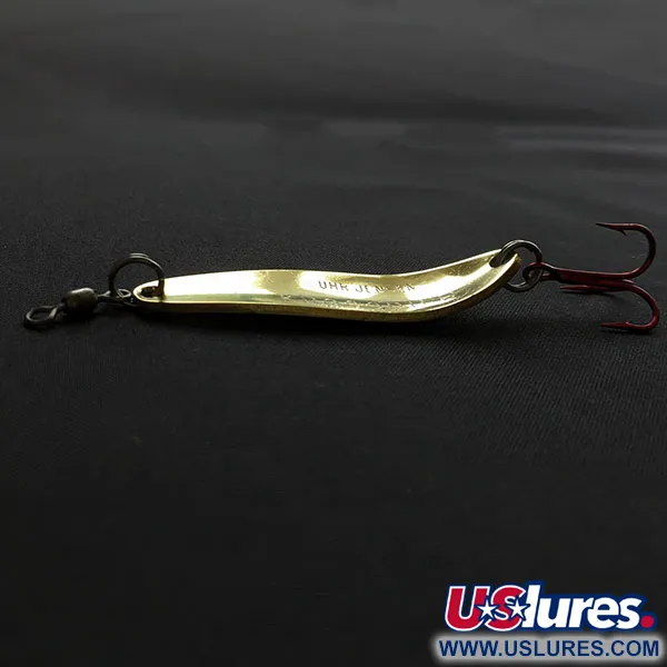 Vintage Luhr Jensen Krocodile #3, 1/3oz gold fishing spoon #19881