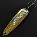 Vintage  Renosky Lures Pirate Spoon 55, 2/5oz gold fishing spoon #19885