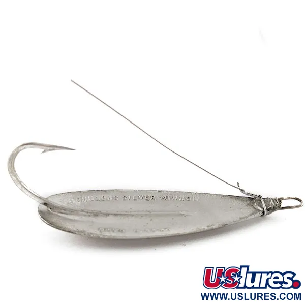 Vintage   Johnson Silver Minnow, 3/4oz nickel fishing spoon #19888