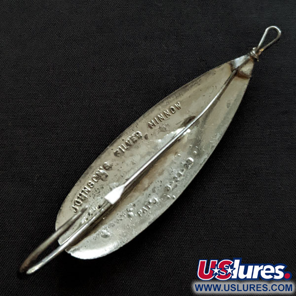 Vintage   Johnson Silver Minnow, 3/4oz nickel fishing spoon #19892