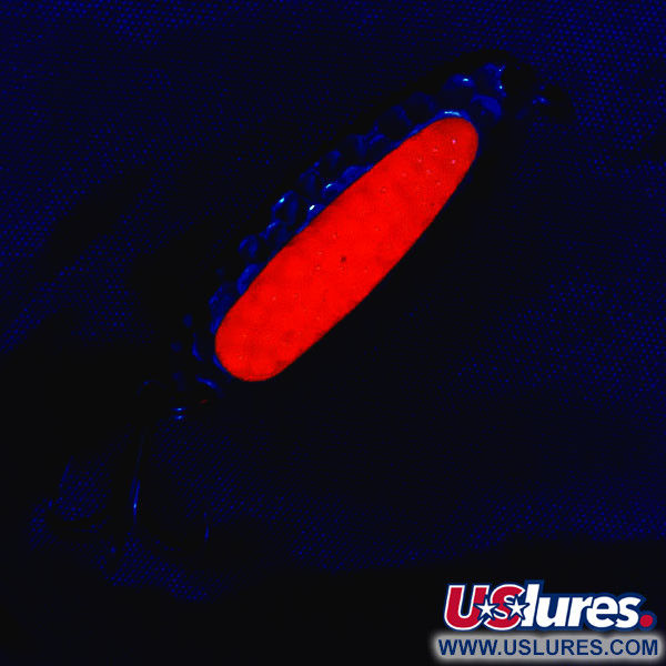 Vintage   Blue Fox Pixee, 1/4oz nickel/pink UV fishing spoon #19894