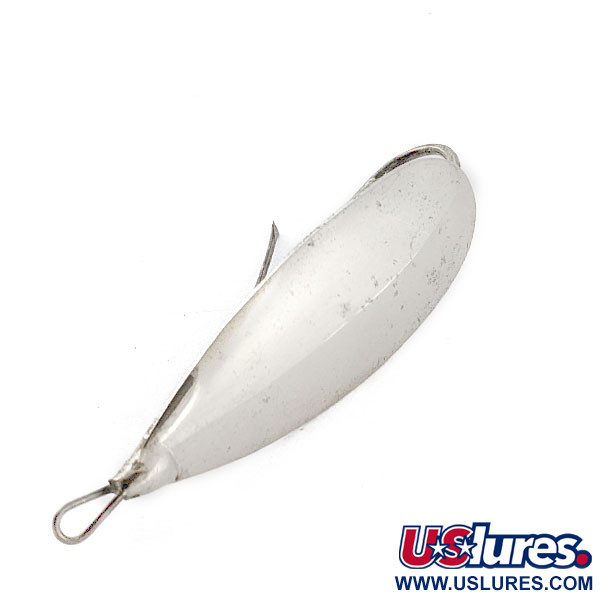 Vintage   Johnson Silver Minnow, 1/4oz nickel fishing spoon #19898