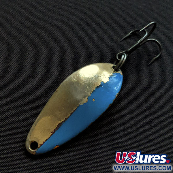 Vintage   Seneca Little Cleo, 1/4oz gold/blue fishing spoon #19901