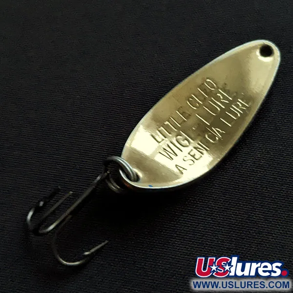 Vintage Seneca Little Cleo, 1/4oz gold/blue fishing spoon #19901