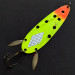 Vintage   Heddon Sculpin, 2/3oz yellow UV Glow fishing spoon #19902