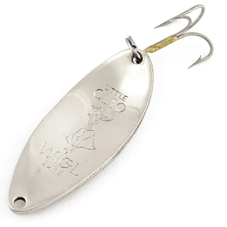Vintage Seneca Little Cleo (Hula Girl), 2/3oz nickel fishing spoon #19905