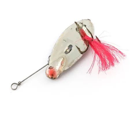 Vintage Mann's Bait  Mann's Dancer, 1/2oz nickel/blue fishing spoon #19910