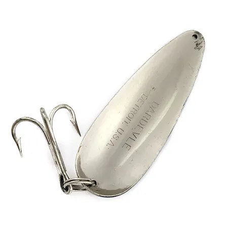 Vintage Eppinger Rok’t Dardevle, 1 3/4oz Hammered Blue Chrome fishing spoon #19914