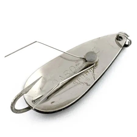Vintage Eppinger Dardevle Spinnie  weedless, 1/3oz Black Devle fishing spoon #19918