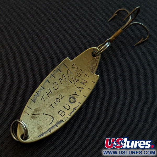 Vintage Thomas Buoyant, 1/4oz Copper Trout fishing spoon #5174