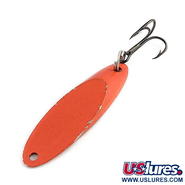 Vintage Acme Kastmaster, 1/4oz nickel/orange fishing spoon #19932