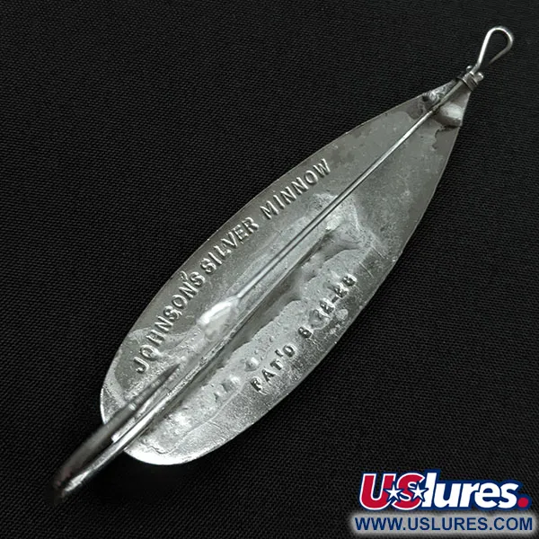 Vintage   Johnson Silver Minnow, 3/4oz silver fishing spoon #19936