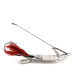 Vintage   Heddon King Stanley, 3/4oz nickel/red fishing spoon #19938