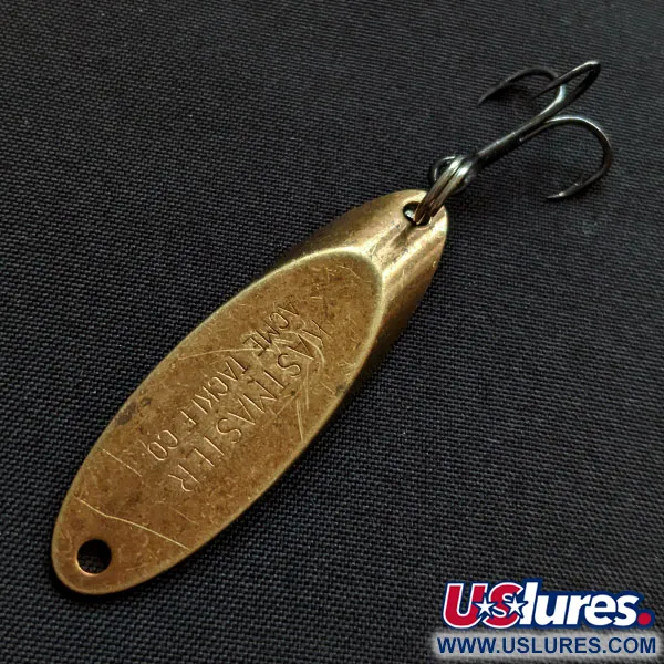 Vintage Acme Kastmaster, 1/4oz brass fishing spoon #19943