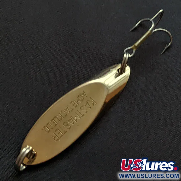 Vintage Acme Kastmaster, 1/2oz gold fishing spoon #19960