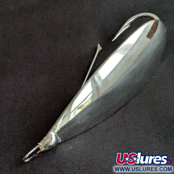 Vintage   Johnson Silver Minnow, 2/5oz nickel fishing spoon #19961