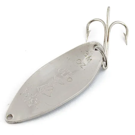 Vintage Seneca Little Cleo (Hula Girl), 3/4oz nickel/blue fishing spoon #19968