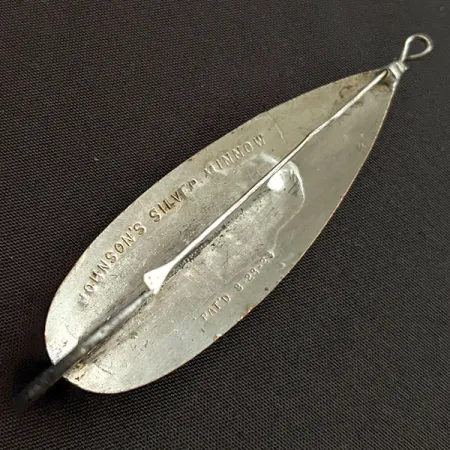 Vintage Johnson Silver Minnow, 3/4oz silver fishing spoon #19979