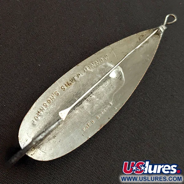 Vintage   Johnson Silver Minnow, 3/4oz silver fishing spoon #19979