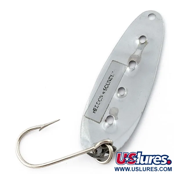 Vintage   Heddon Sounder, 3/16oz nickel/blue fishing spoon #19981