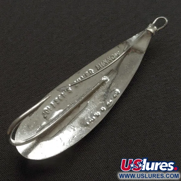 Vintage   Johnson Silver Minnow, 2/5oz nickel fishing spoon #19987