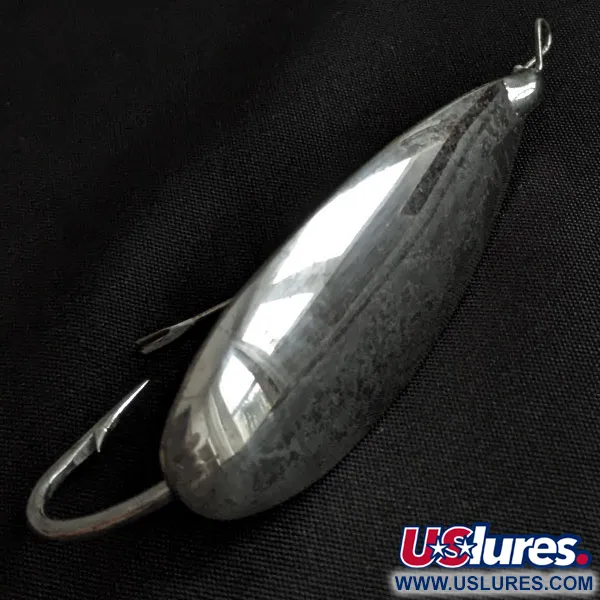 Vintage   Johnson Silver Minnow, 2/5oz nickel fishing spoon #19988