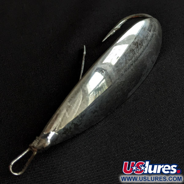 Vintage   Johnson Silver Minnow, 2/5oz nickel fishing spoon #19988