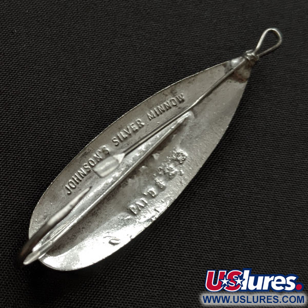 Vintage   Johnson Silver Minnow, 1/3oz nickel fishing spoon #19989