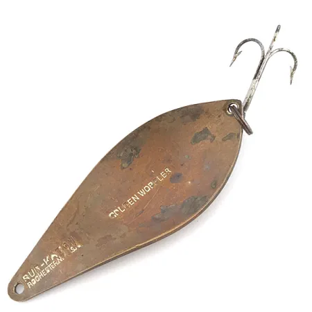 Vintage Other Sur-Katch Golden Wobbler, 1oz brass fishing spoon #19995