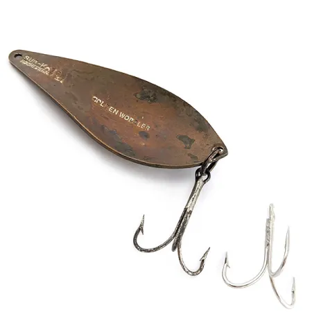 Vintage Other Sur-Katch Golden Wobbler, 1oz brass fishing spoon #19995