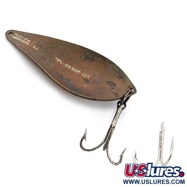 Vintage Other Sur-Katch Golden Wobbler, 1oz brass fishing spoon #19995