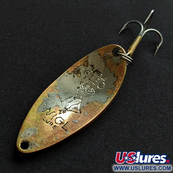 Vintage  Seneca Little Cleo (Hula Girl), 2/3oz gold/nickel fishing spoon #20006