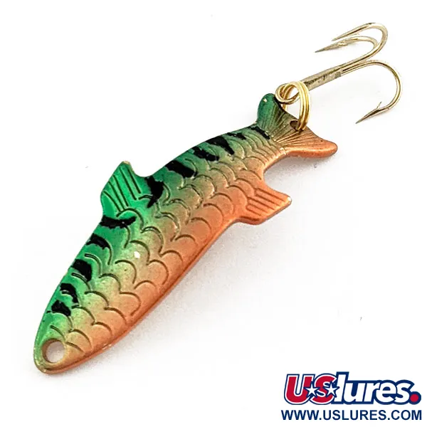 Vintage Acme Phoebe, 1/8oz Fire tiger fishing spoon #20015