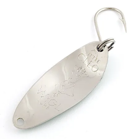 Vintage Seneca Flutter Cleo (Hula Girl), 1/8oz nickel/green fishing spoon #20039