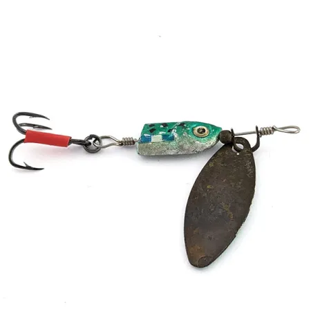Vintage Blue Fox Flash Deep Runner, 3/16oz green flash spinning lure #20060
