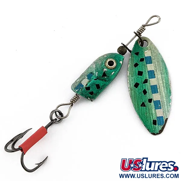 Vintage   Blue Fox Flash Deep Runner, 3/16oz green flash spinning lure #20060