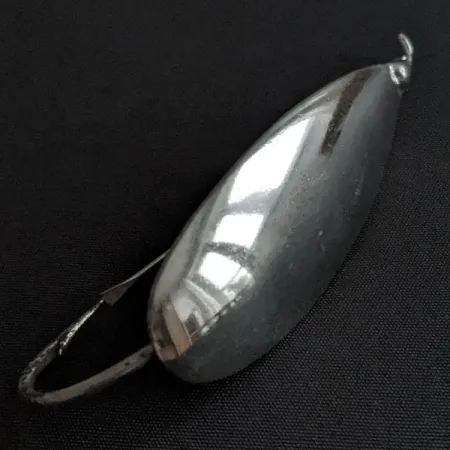 Vintage Johnson Silver Minnow, 3/4oz nickel fishing spoon #20066