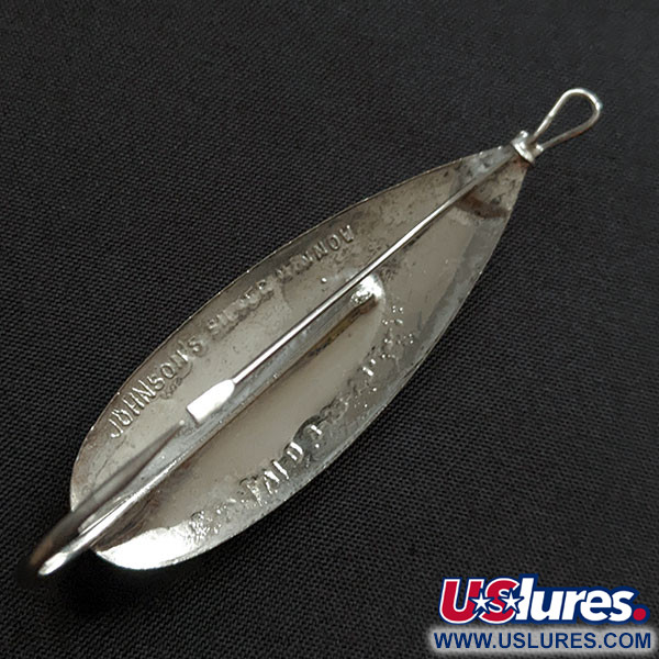 Vintage   Johnson Silver Minnow, 1/3oz nickel fishing spoon #20067