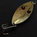 Vintage  Hofschneider Red Eye Wiggler, 1oz gold/red eyes fishing spoon #20073