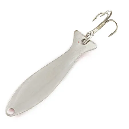 Vintage Worth Fly Rod Demon , 3/64oz ed/white/nickel fishing spoon #20080