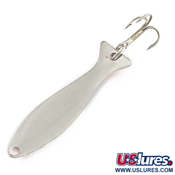 Vintage Worth Fly Rod Demon , 3/64oz ed/white/nickel fishing spoon #20080