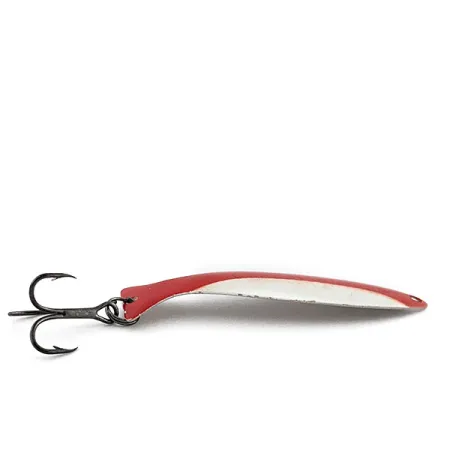 Vintage Worth Fly Rod Demon, 3/32oz red/white/nickel fishing spoon #20081