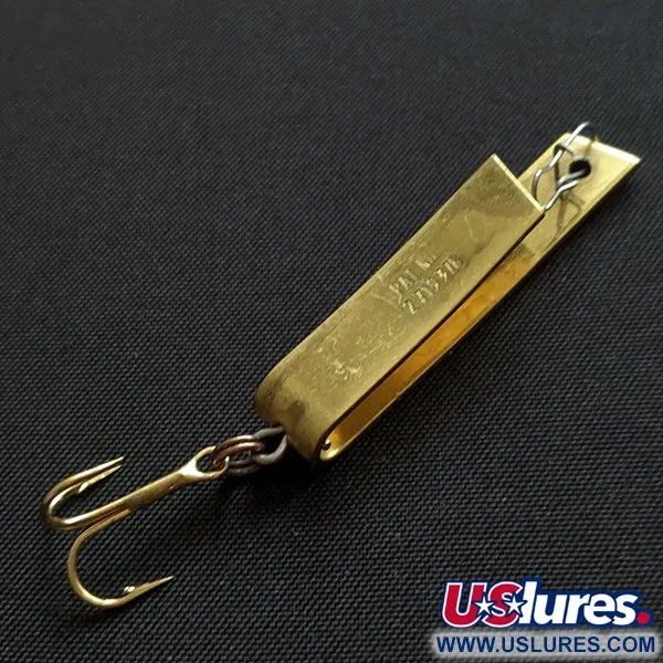 Vintage   Luhr Jensen Super-Duper 503, 1/8oz gold/red fishing spoon #20085