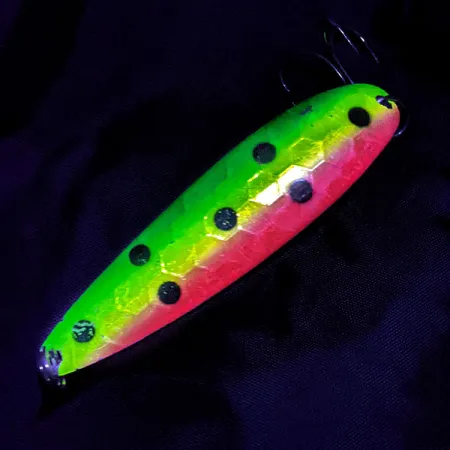 Vintage Silver Horde / Gold Star  Silver Horde Gold Star KF 5H, 3/5oz rainbow/silver fishing spoon #20088