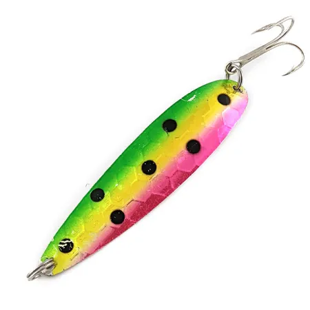 Vintage Silver Horde / Gold Star  Silver Horde Gold Star KF 5H, 3/5oz rainbow/silver fishing spoon #20088