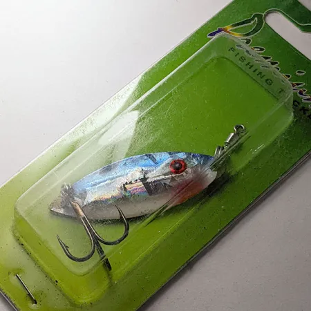 Wahoo Key Largo Swim'n Fin, Rattl, 1/4oz rainbow blue fishing spoon #20092