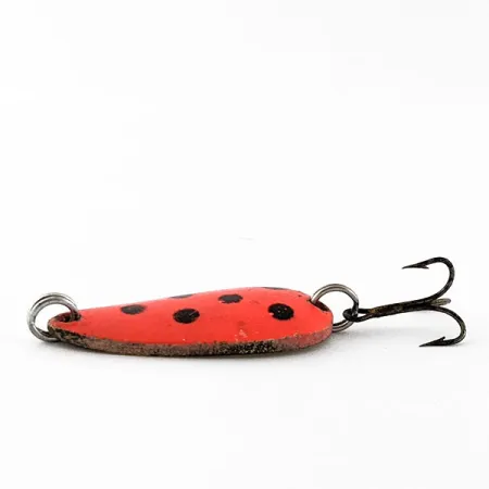 Vintage Luhr Jensen Rocket 88 UV, 1/3oz brass/black/red UV fishing spoon #20095