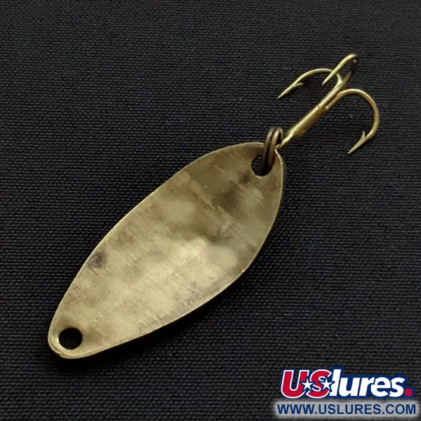 Vintage Acme Little Cleo bubbles, 1/8oz gold fishing spoon #20115